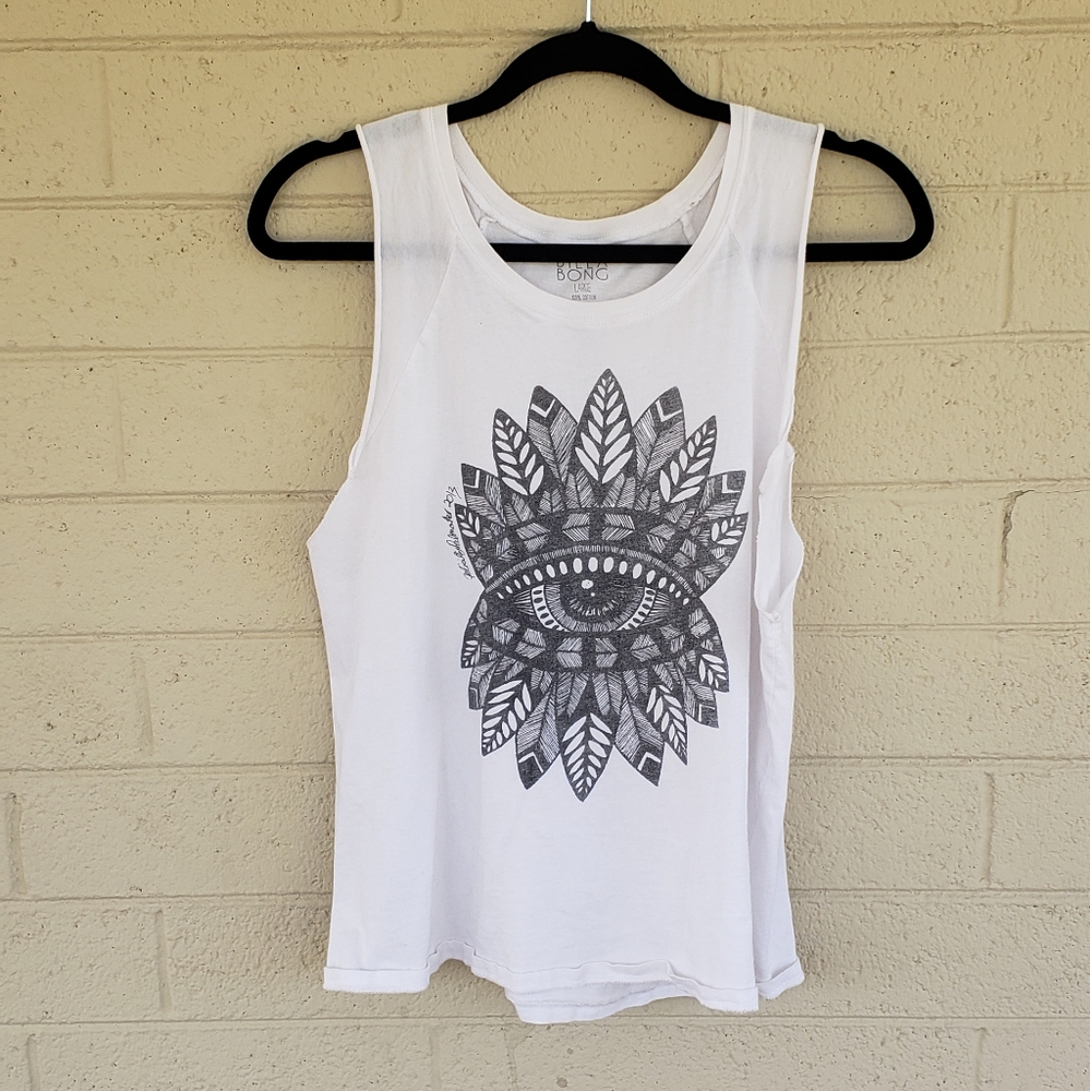 White Graphic Tank